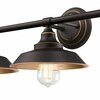 Westinghouse Iron Hill Wall Mount LED, 3-Light, Dimmable, 6.5W, Oil Rubbed Bronze and Metal Shade 6133000